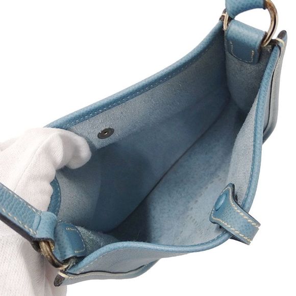 Hermes Shoulder Bag PM Short Blue Jean Silver Hardware - Picture 5 of 7